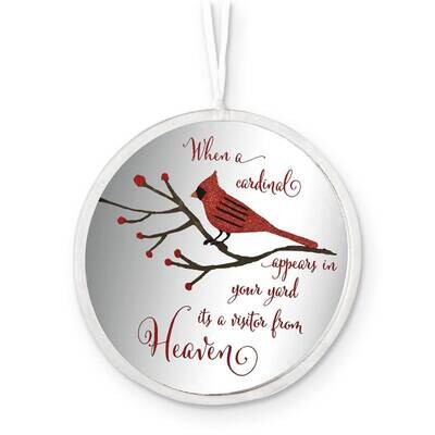 Glass Cardinal Memorial Disc Ornament GM23538, MPN: GM23538, 89945597103