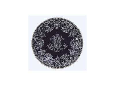 Gien Les Depareillees Blue Coaster Monogramme 1849DBO220, MPN: 1849DBO220, 3660838011516