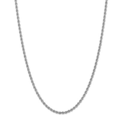 3.0mm Regular Rope Chain 26 Inch 14k White Gold W023S-26, MPN: W023S-26, 883957165639