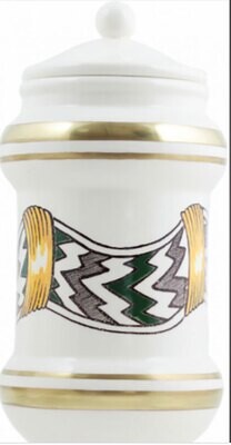 Gien Dominote Handpainted Pharmacy Jar Gold Banding 1847PPP300, MPN: 1847PPP300, 840769088310