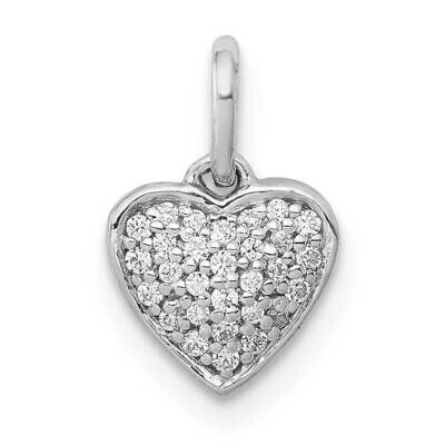 1/10Ct. Diamond Heart Pendant 14k White Gold PM4872-010-WA, MPN: PM4872-010-WA, 883957300702