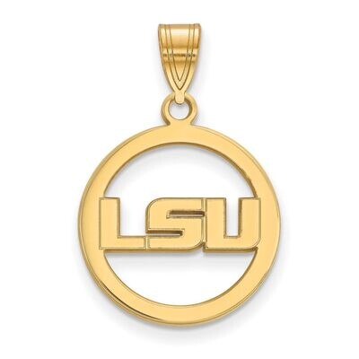 Louisiana State University Sm Pendant in Circle Gold-plated Silver GP027LSU, MPN: GP027LSU, 8867749…