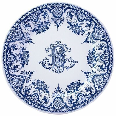 Gien Les Depareillees Blue Dinner Plates Monogramme Set of 4 1849B4M226, MPN: 1849B4M226, 366083802…