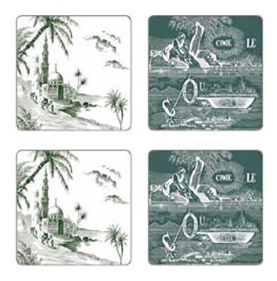 Gien Les Depareillees Green Acrylic Coasters Set of 4 8009DVDV01, MPN: 8009DVDV01, 3660838025315