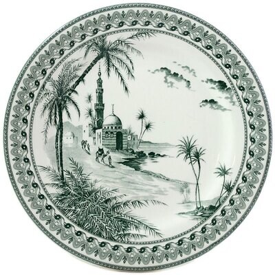 Gien Les Depareillees Green Dessert Plates Vues D&#39;Orient Set of 4 1841B4D650, MPN: 1841B4D650, 3660…