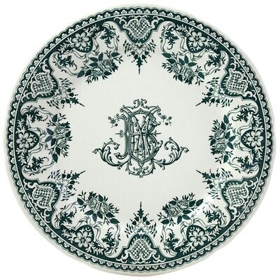 Gien Les Depareillees Green Dinner Plates Monogramme Set of 4 1841B4M226, MPN: 1841B4M226, 36608380…