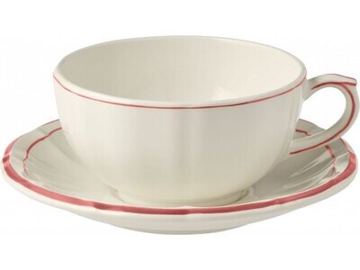 Gien Filet Corail Breakfast Saucer 1839SDEJ22, MPN: 1839SDEJ22, 3660838017396