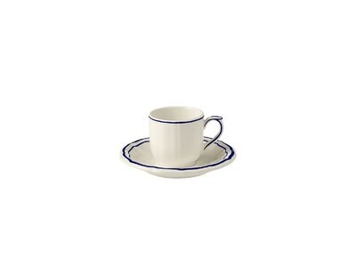 Gien Filet Cobalt Espresso Cups &amp; Saucers Set of 2 15412PTC26, MPN: 15412PTC26, 3660838021195