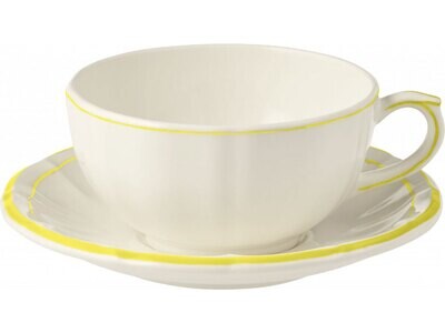 Gien Filet Citron Breakfast Saucer 1833SDEJ22, MPN: 1833SDEJ22, 840769082523