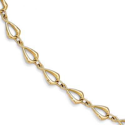 Leslie&#39;s Polished Fancy Link Bracelet 7.5 Inch - 14k Gold HB-LF278-7.5, MPN: LF278-7.5, 886774962924