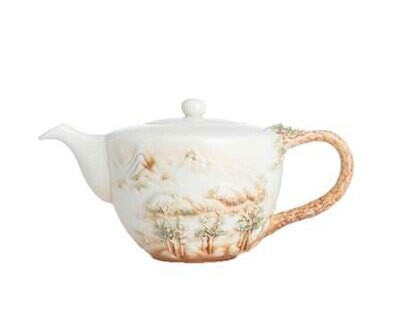 Franz Porcelain Huang Gongwang &quot;River Mountain Landscape In Rain&quot; Teapot CP00021, MPN: CP00021,