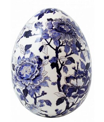 Gien Pivoines Bleues Egg Large 1665COE400, MPN: 1665COE400, 840769026015