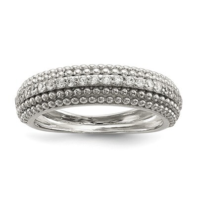 CZ Diamond Ring Sterling Silver QR6735, MPN: QR6735, 883957965437