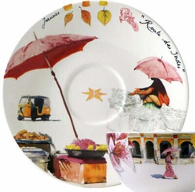 Gien Route Des Indes Breakfast Saucer 1748SDEJ01, MPN: 1748SDEJ01, 840769084671