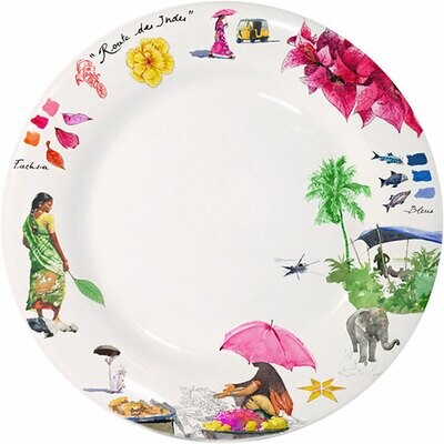 Gien Route Des Indes Dinner Plate 1748AEXT50, MPN: 1748AEXT50, 840769091730