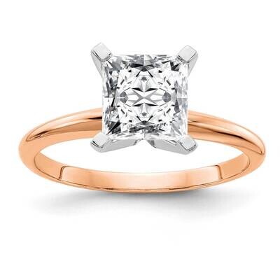 2ct. 7.0mm G H I True Light Princess Moissanite Solitaire Ring 14k Rose Gold RGSH15P-15MT, MPN: RGS…