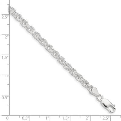 9 Inch 4.5mm Solid Rope Chain Sterling Silver QDR090-9, MPN: QDR090-9, 883957623887