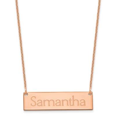 Polished Name Bar Necklace 14k Rose Gold Small XNA647R, MPN: XNA647R,