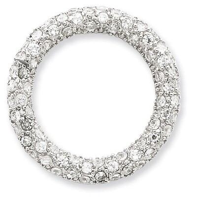 CZ Chain Slide Pendant Sterling Silver QP1437