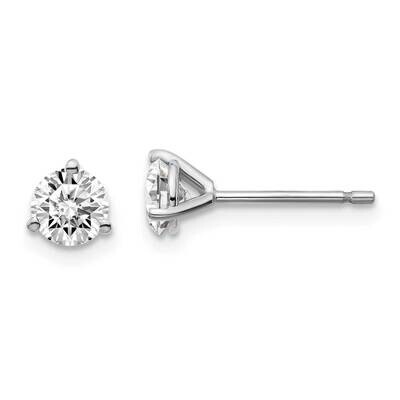3/4ctw Certified VS/SI D E F Lab Grown Diamond 3 Prong Earrings 14k White Gold EM1007-075C-WLD, MPN…