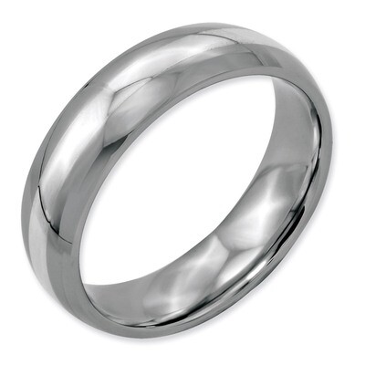 Sterling Silver Inlay 6mm Polished Band - Stainless Steel SR37 by Chisel, MPN: SR37, 883957736860