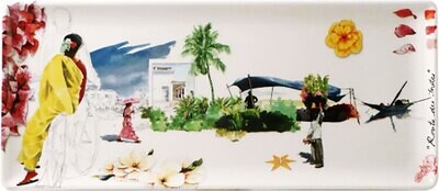 Gien Route Des Indes Oblong Serving Tray 1748CPCA01, MPN: 1748CPCA01, 840769084626