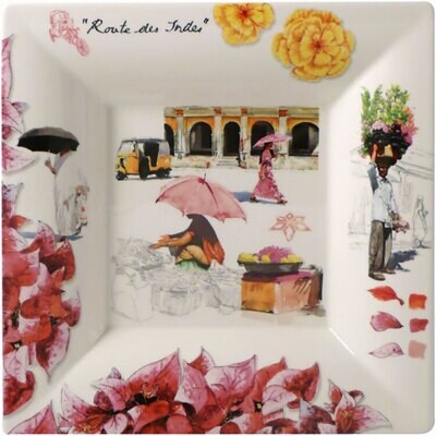 Gien Route Des Indes Square Candy Tray Xl 1748C1XL01, MPN: 1748C1XL01, 840769084817