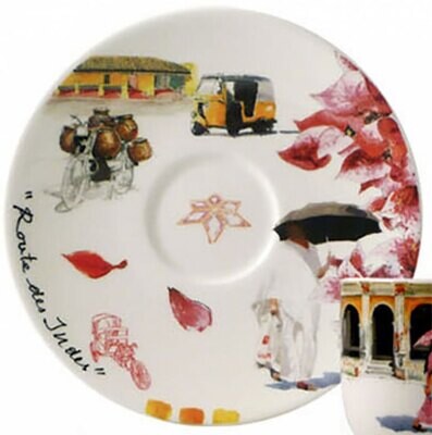 Gien Route Des Indes Espresso Saucer 1748SCAF01, MPN: 1748SCAF01, 840769084701
