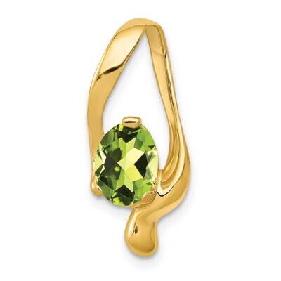 8x6mm Oval Peridot Slide 14k Gold PM5239-PE-Y, MPN: PM5239-PE-Y, 883957270449
