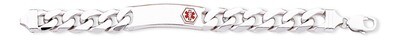 8 Inch Medical ID Curb Link Bracelet Sterling Silver XSM29-8, MPN: XSM29-8, 883957273662