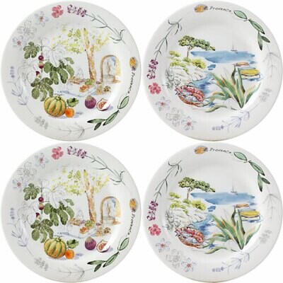 Gien Provence Canape Plates Assorted 1774B4MX50, MPN: 1774B4MX50, 840769096063