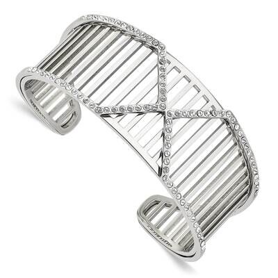 Swarovski Crystals x 25mm Cuff Bangle Stainless Steel Polished SRB2884, MPN: SRB2884, 191101865640