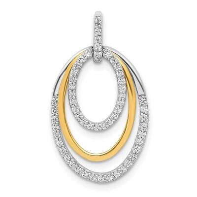 1/4Ct. Diamond Fancy Triple Oval Pendant 14k Two-Tone Gold PM3820-025-YWA, MPN: PM3820-025-YWA, 883…