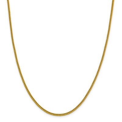 22 Inch 2.2mm Semi-Solid Franco Chain 14k Gold BC166-22, MPN: BC166-22, 883957059808