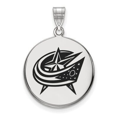 Columbus Blue Jackets Large Enamel Disc Pendant Sterling Silver SS013BJA, MPN: SS013BJA, 8867747469…