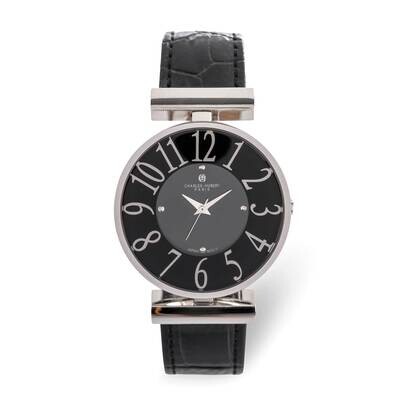 Charles Hubert Ladies Black Dial Watch Stainless Steel XWA6353, MPN: XWA6353, 848870009620