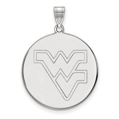 West Virginia University x-Large Disc Pendant 10k White Gold 1W054WVU, MPN: 1W054WVU, 886774790527