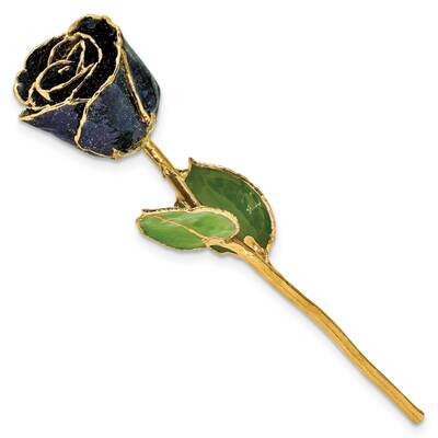 Lacquer Dipped Gold Trim with Glitter On Black Rose GM23891, MPN: GM23891, 812465024275