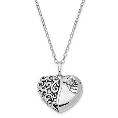 One More Day Ash Holder 18 Inch Necklace Sterling Silver Antiqued QSX703, MPN: QSX703, 886774066158