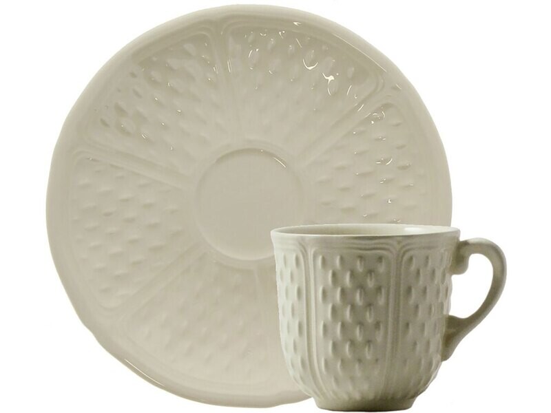 Gien Pont Aux Choux White Espresso Cups &amp; Saucers 11512PTC34, MPN: 11512PTC34, 840769029085