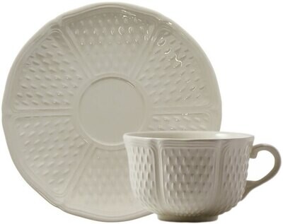 Gien Pont Aux Choux White Breakfast Cups &amp; Saucers 11512PTA34, MPN: 11512PTA34, 840769040738