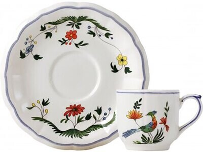 Gien Oiseaux De Paradis Espresso Saucer 0111SCAF22, MPN: 0111SCAF22, 840769002453