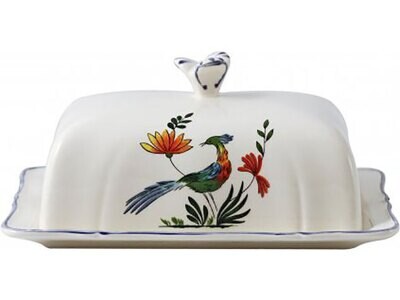 Gien Oiseaux De Paradis Butter Dish 0111CBEU22, MPN: 0111CBEU22, 840769001302