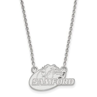 Samford University Small Pendant with Chain Necklace 10k White Gold 1W007SMF-18, MPN: 1W007SMF-18, …
