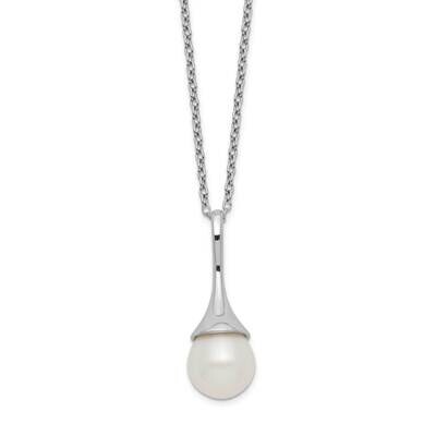8-9mm White Rice Fwc Pearl Necklace Sterling Silver Rhodium-plated QH5494-17, MPN: QH5494-17, 88395…