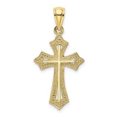 Beaded Cross Charm 10k Gold 10K8484, MPN: 10K8484,