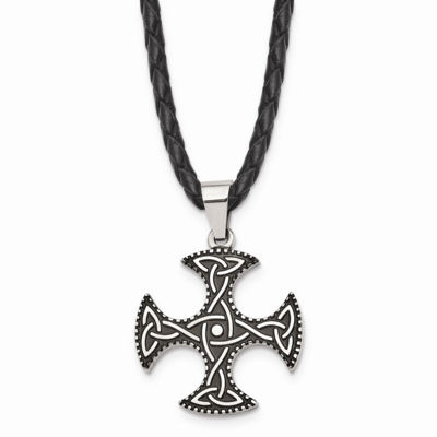 Enameled Celtic Cross Pendant 18 Inch Necklace Stainless Steel SRN331-18 by Chisel, MPN: SRN331-18,…