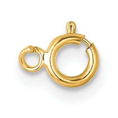 Spring Ring with Flat Ring Clasp 14k Yellow Gold YG1712, MPN: YG1712,