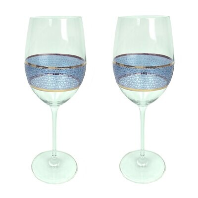 Michael Wainwright Panthera Indigo Wine Set Of 2 116PA65, MPN: 116PA65, 810027201324