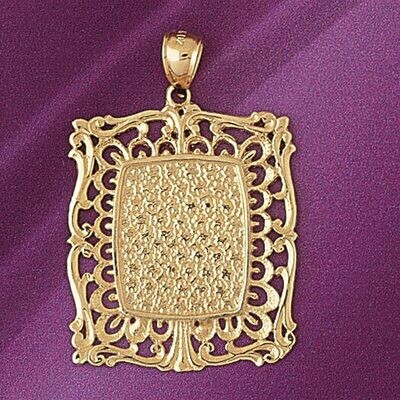 Dazzlers Jewelry Engravable Pendant Necklace Charm Bracelet in Yellow, White or Rose Gold 5778, MPN…